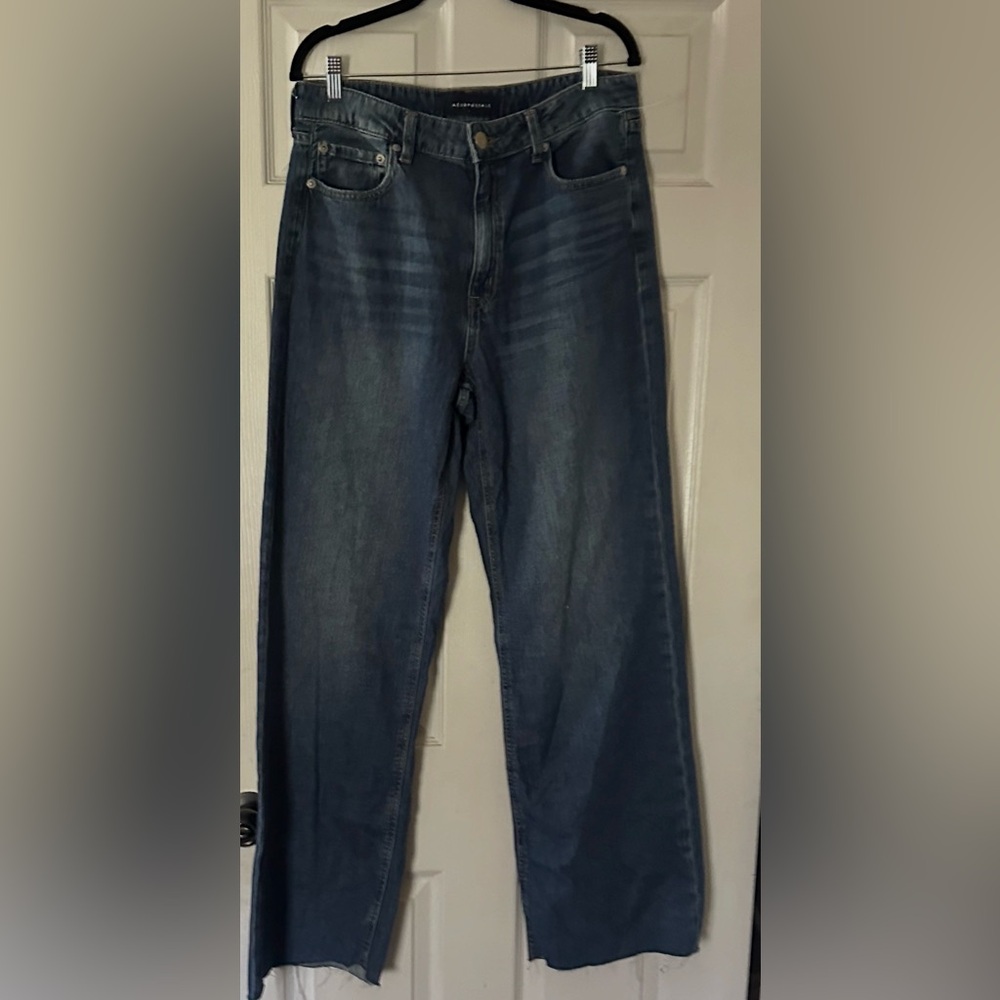 NWOT! Aeropostale! High Rise Wide Leg Jean SZ 10 Beautiful Blue! Perfect fit!